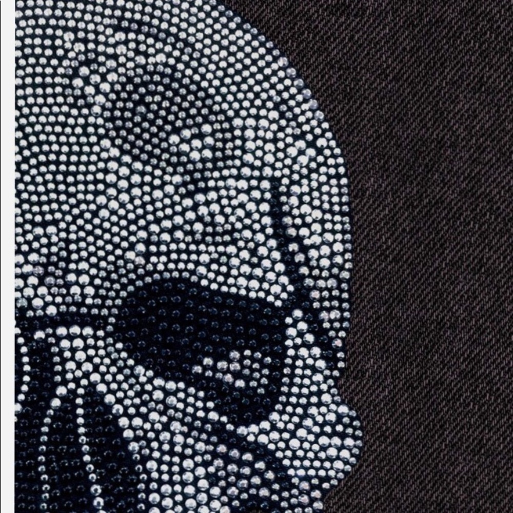 Zip hoody jacket with skull design on back